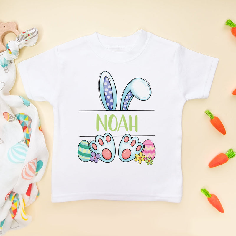 Easter Bunny Boy Personalised Toddler T Shirt - Little Lili Store (6609668800584)