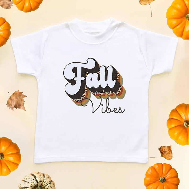 Fall Vibes Toddler & Kids T Shirt - Little Lili Store (6578133925960)