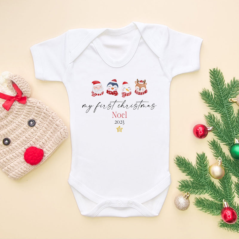 First Christmas Personalised 2023 Baby Bodysuit - Little Lili Store (6659131310152)
