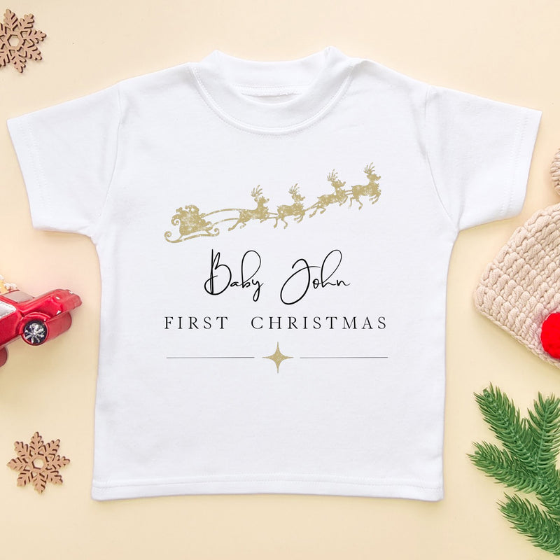 First Christmas Personalised T Shirt - Little Lili Store (6589420568648)