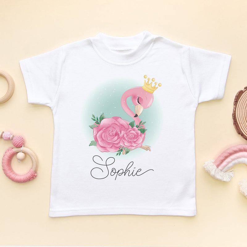 Flamingo Personalised Toddler T Shirt - Little Lili Store (6610167136328)
