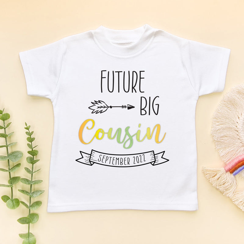 Future Big Cousin Personalised Date Toddler T Shirt - Little Lili Store (6610167431240)