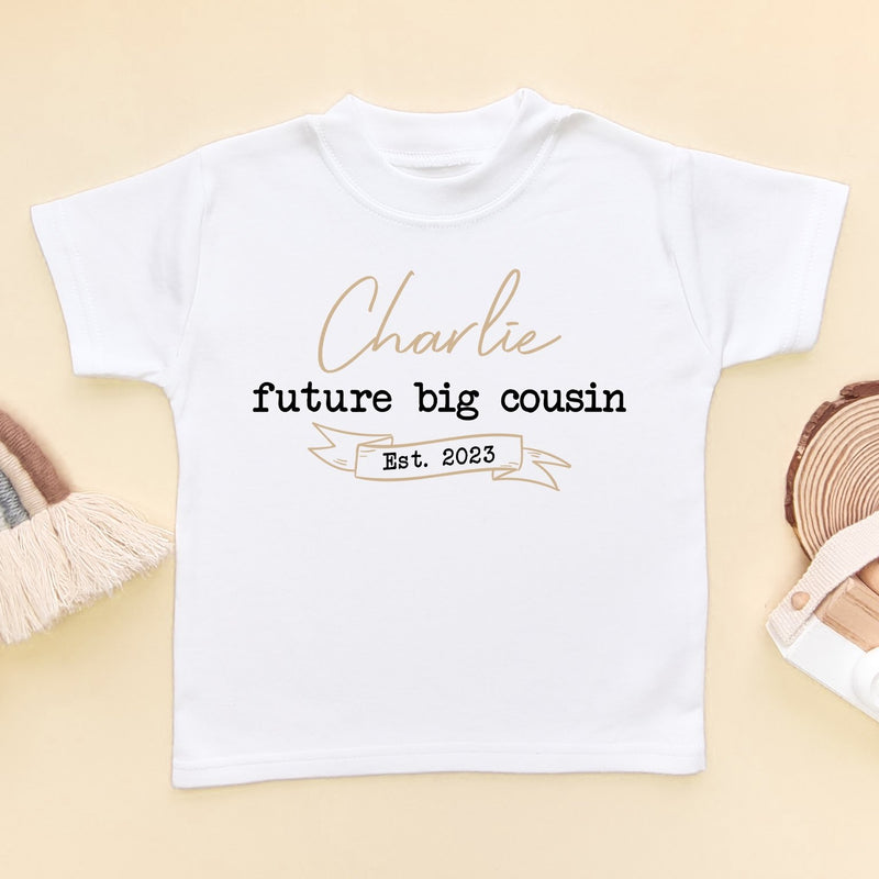 Future Big Cousin Personalised Toddler & Kids T Shirt - Little Lili Store (8118051242264)