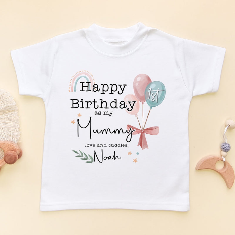 Happy 1st Birthday As My Mummy Personalised Toddler T Shirt - Little Lili Store (8118064578840)