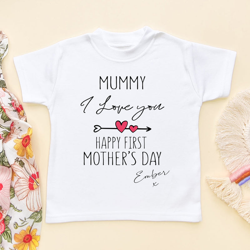Happy 1st Mother's Day Personalised T Shirt - Little Lili Store (6607271821384)
