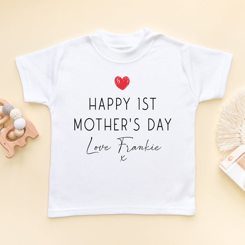 Happy 1st Mother's Day Personalised T Shirt - Little Lili Store (5878018965576)