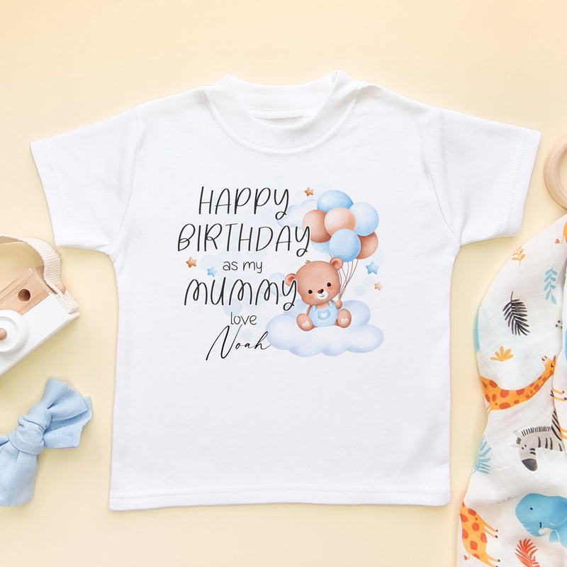 Happy Birthday As My Mummy (Boy) Personalised Toddler T Shirt - Little Lili Store (8026136936728)