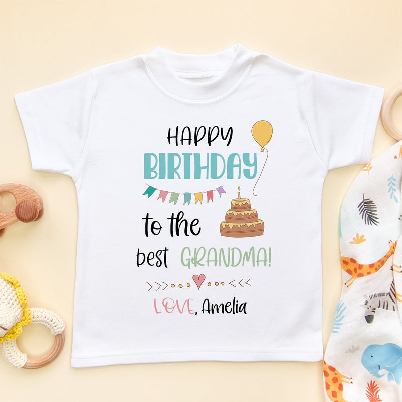 Happy Birthday Grandma Personalised Gift Toddler & Kids T Shirt - Little Lili Store (8308622164248)