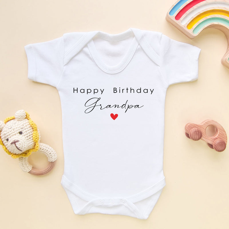Happy Birthday Grandpa Baby Bodysuit - Little Lili Store (6607931342920)