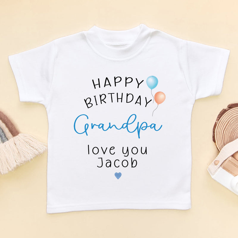 Happy Birthday Grandpa Personalised T Shirt - Little Lili Store (6607416098888)