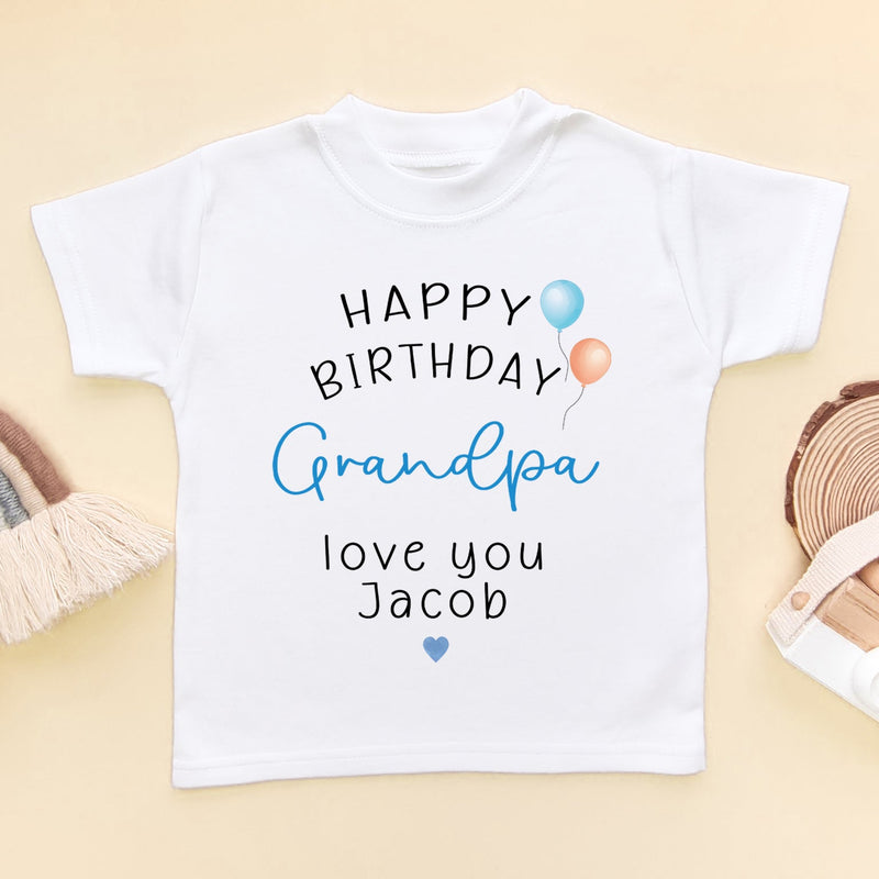 Happy Birthday Grandpa Personalised T Shirt - Little Lili Store (6607416098888)