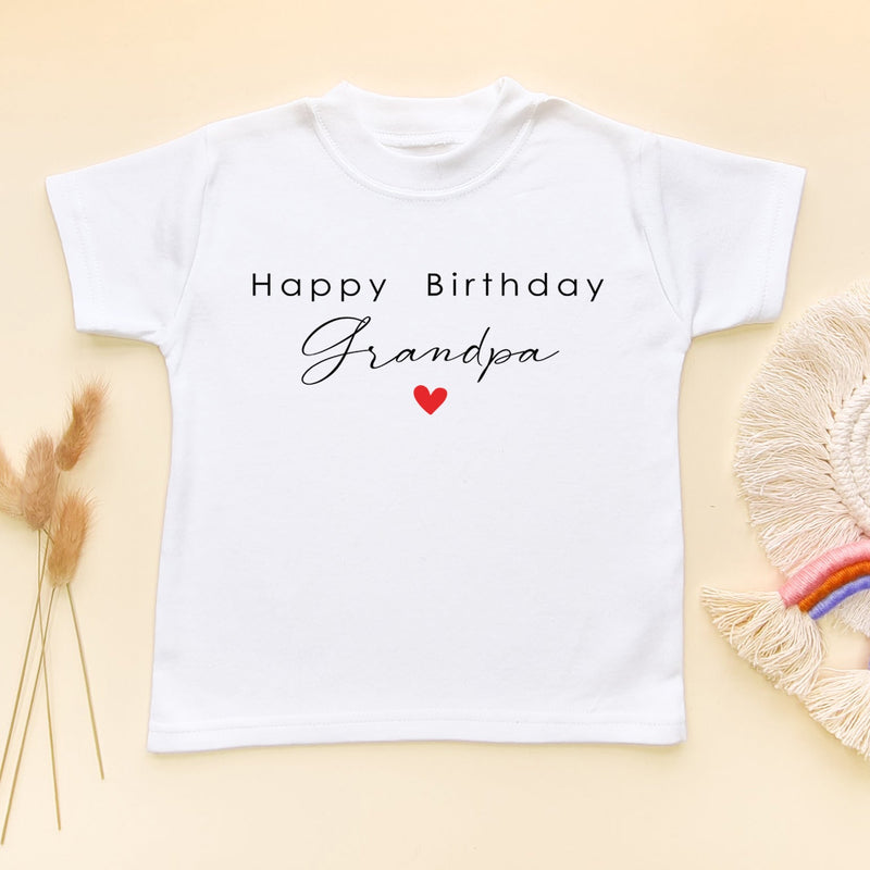 Happy Birthday Grandpa Toddler T Shirt - Little Lili Store (6607933145160)