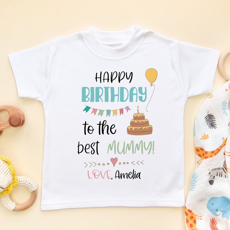 Happy Birthday Mummy Personalised Gift Toddler & Kids T Shirt - Little Lili Store (8308648476952)