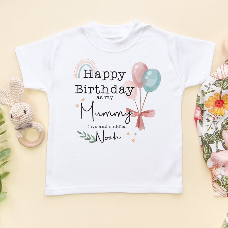Happy Birthday Mummy Personalised Toddler T Shirt - Little Lili Store (8256745767192)