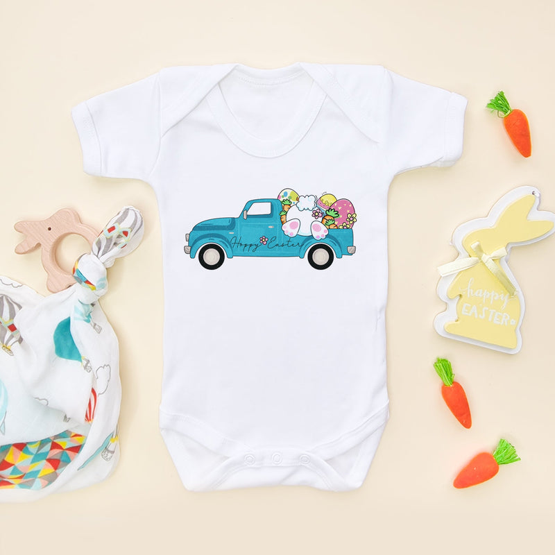 Happy Easter Truck Baby Bodysuit - Little Lili Store (6608154984520)
