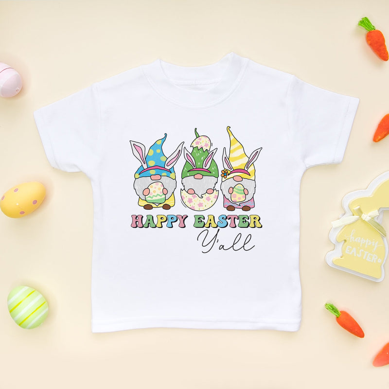 Happy Easter Y'all Funny Gnomes Toddler T Shirt - Little Lili Store (6608154067016)