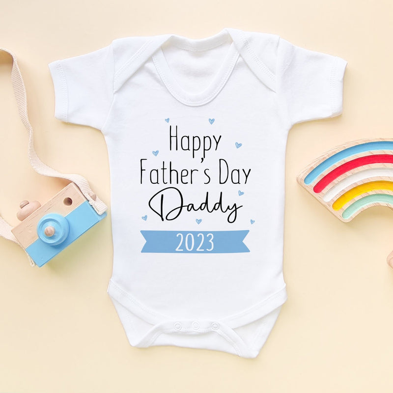 Happy Father's Day Daddy (Boy) Baby Bodysuit - Little Lili Store (6547771686984)