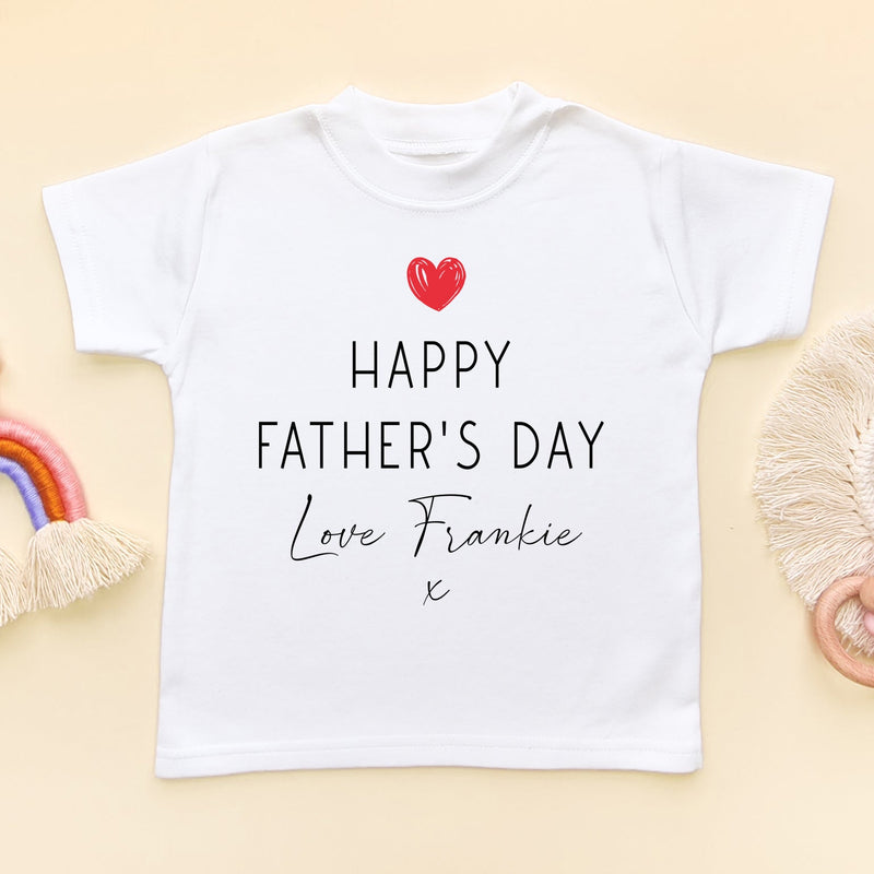 Happy Father's Day Personalised T Shirt - Little Lili Store (6616100536392)