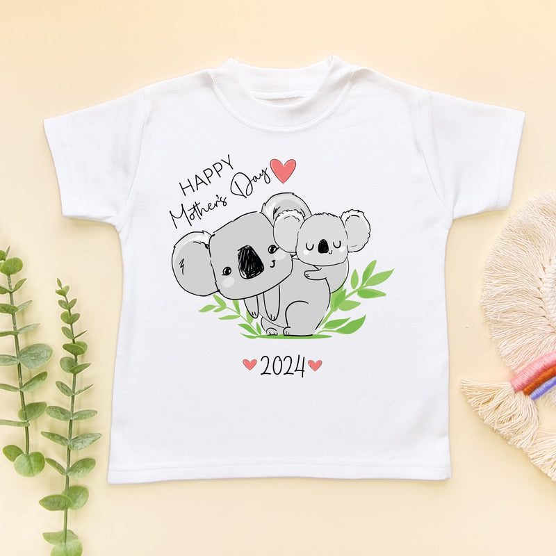 Happy Mother's Day Cute Coala Toddler & Kids T Shirt - Little Lili Store (5879343972424)