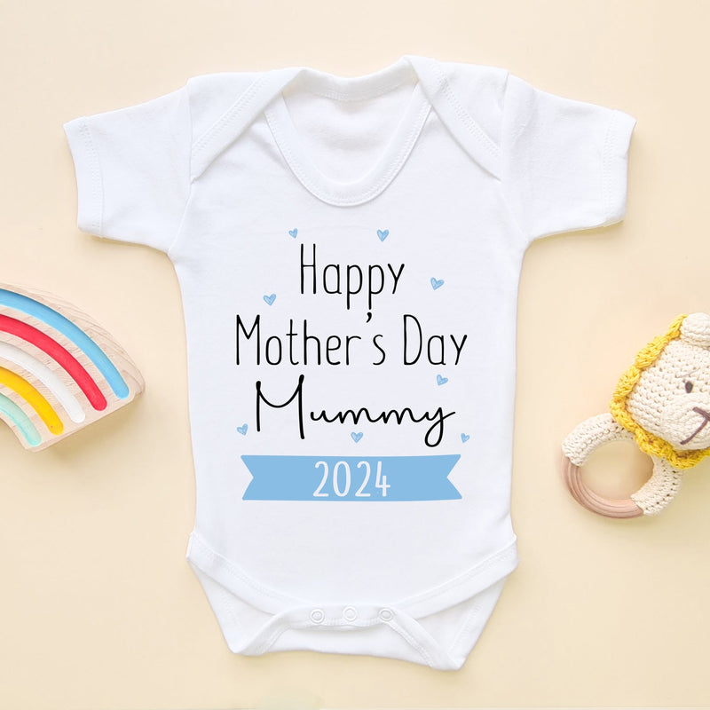 Happy Mother's Day Mummy (Boy) Baby Bodysuit - Little Lili Store (6607267135560)