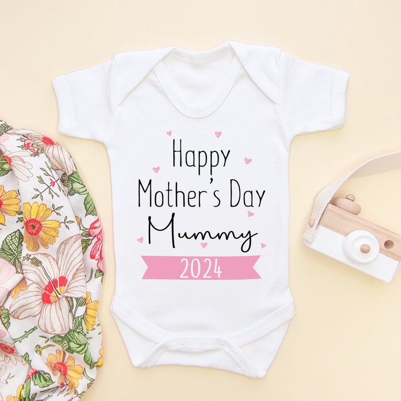 Happy Mother's Day Mummy (Girl) Baby Bodysuit - Little Lili Store (6607267102792)