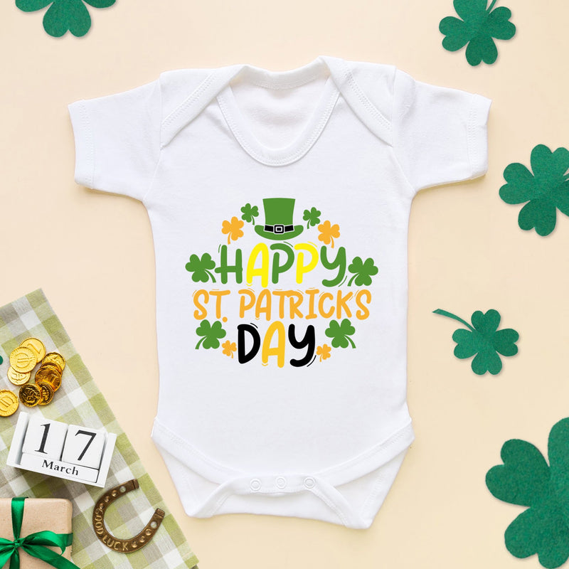 Happy St Patrick's Day Baby Bodysuit - Little Lili Store (6609574297672)