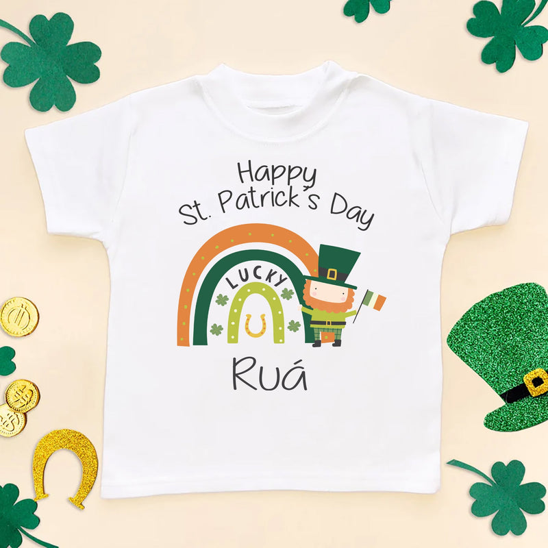 Happy St Patrick's Day Personalised Toddler & Kids T Shirt - Little Lili Store (6609576230984)