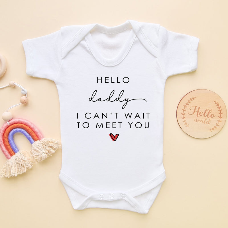Hello Daddy Baby Announcement Bodysuit - Little Lili Store (8118147055896)