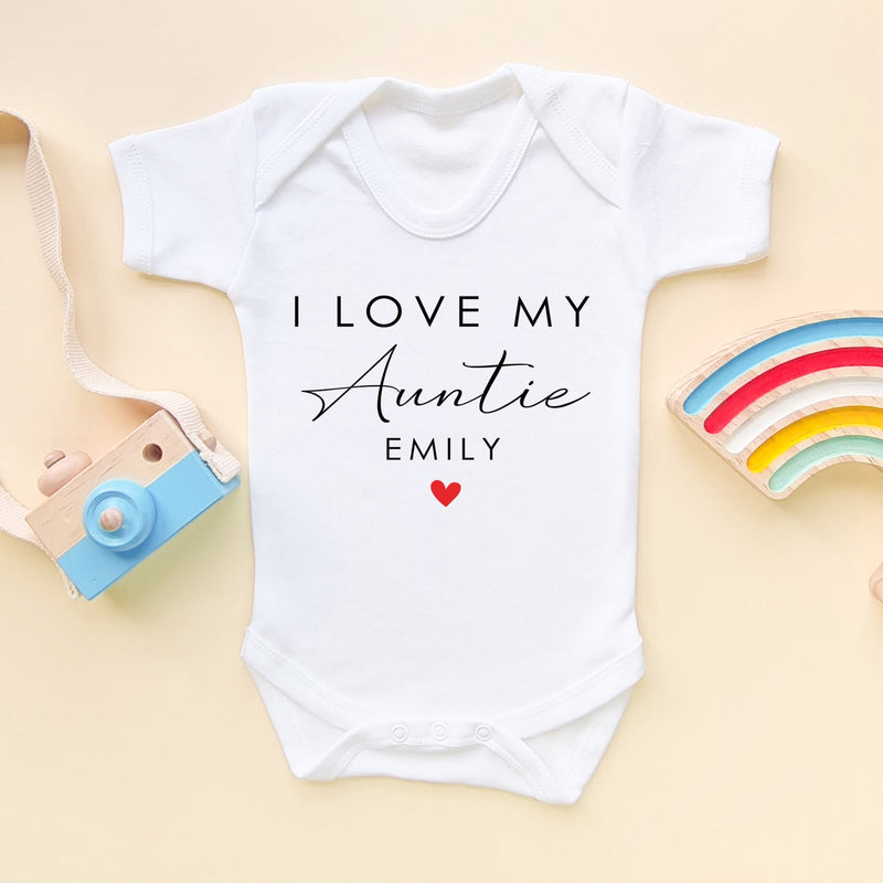 I Love My Auntie Personalised Gift Baby Bodysuit - Little Lili Store (6608666034248)
