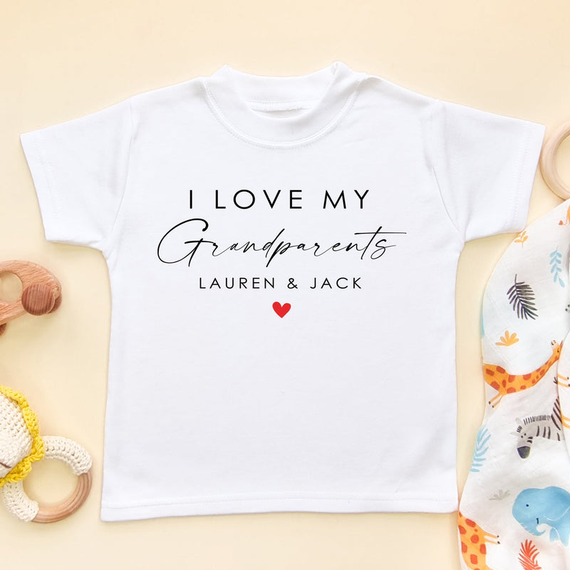 I Love My Grandparents Toddler T Shirt - Little Lili Store (6607933898824)