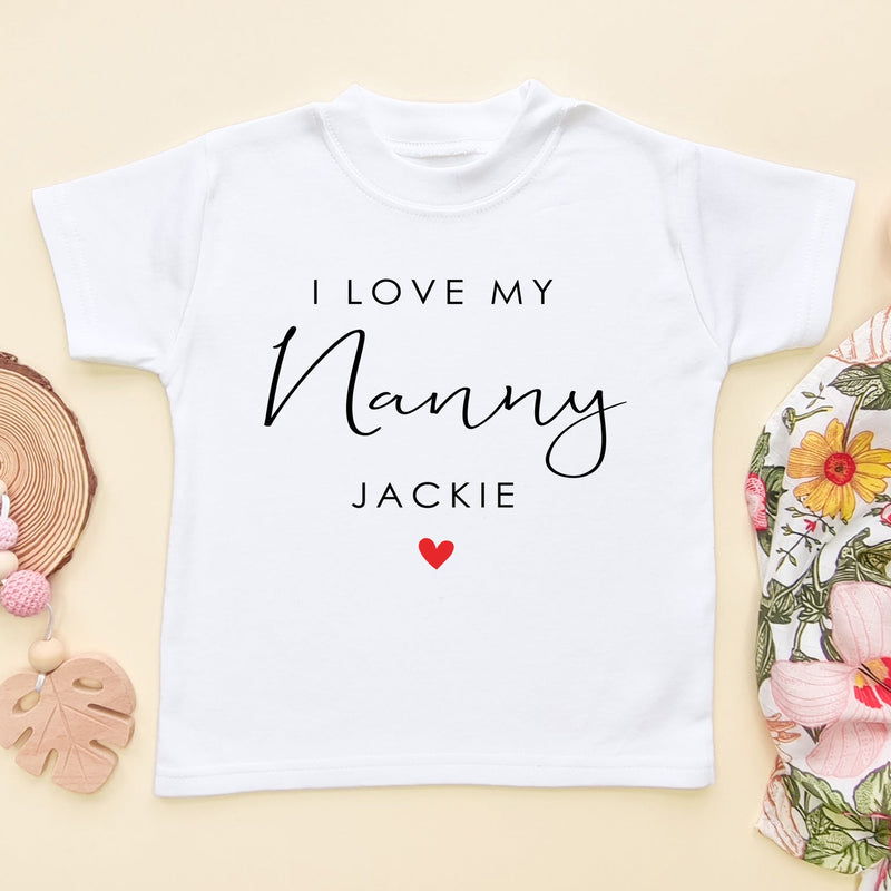I Love My Nanny Personalised Toddler T Shirt - Little Lili Store (6607933866056)