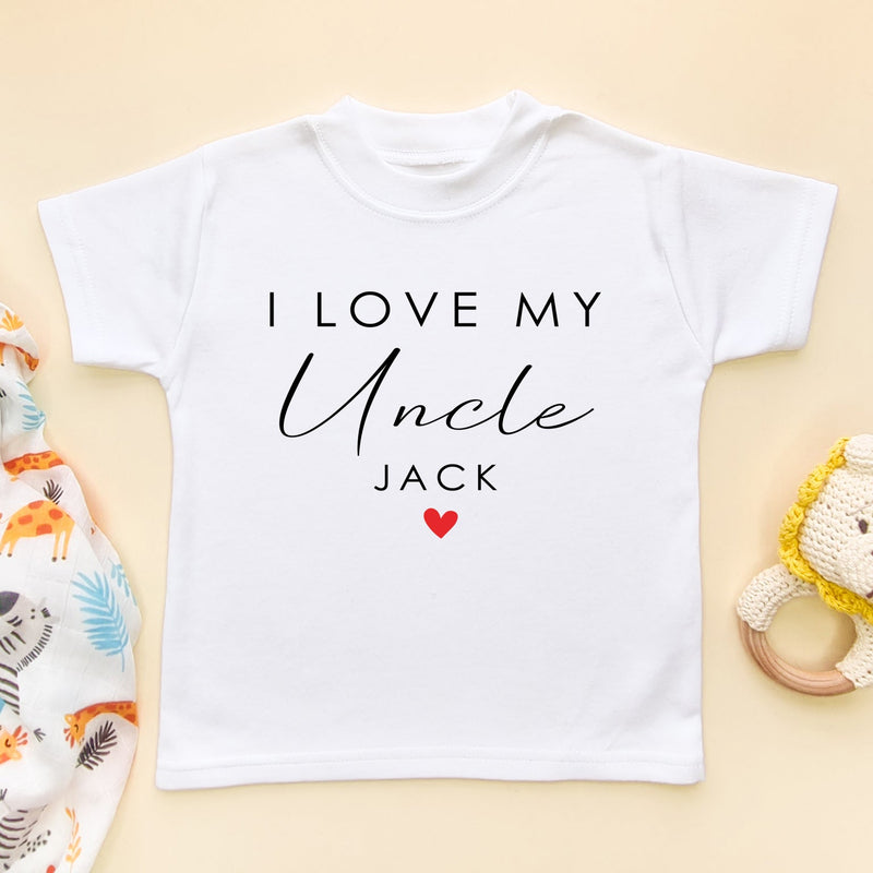 I Love My Uncle Personalised Gift Toddler T Shirt - Little Lili Store (6608666230856)