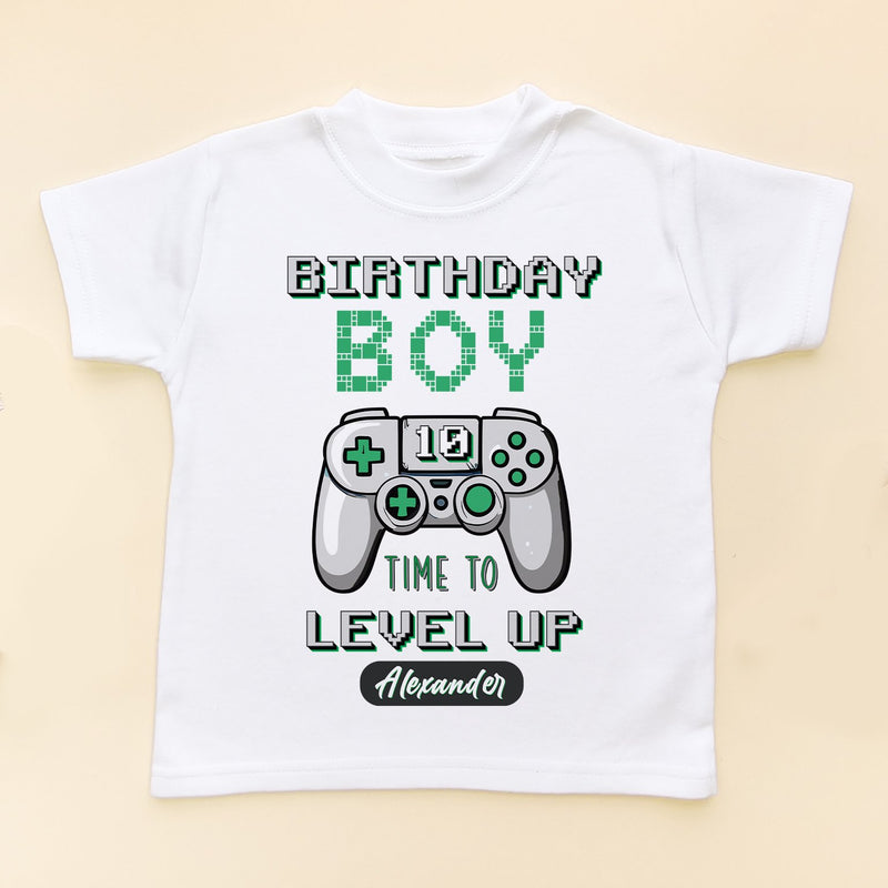 Level 10 Birthday Boy Gamer Personalised T Shirt - Little Lili Store (8828720054552)