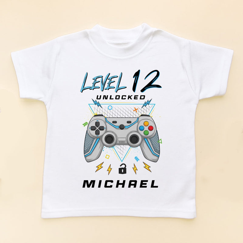 Level 12 Unlocked Gamer Birthday Personalised T Shirt - Little Lili Store (8828689776920)