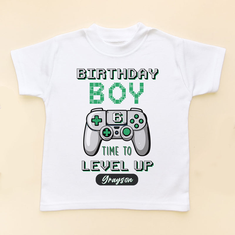 Level 6 Birthday Boy Gamer Personalised T Shirt - Little Lili Store (8828717760792)