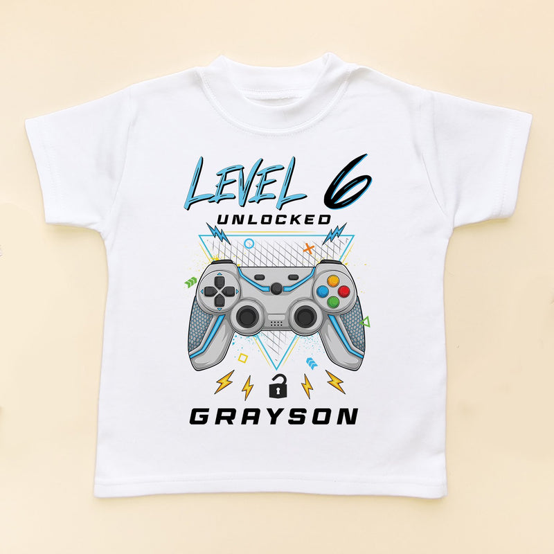 Level 6 Unlocked Gamer Birthday Personalised T Shirt - Little Lili Store (8828686565656)