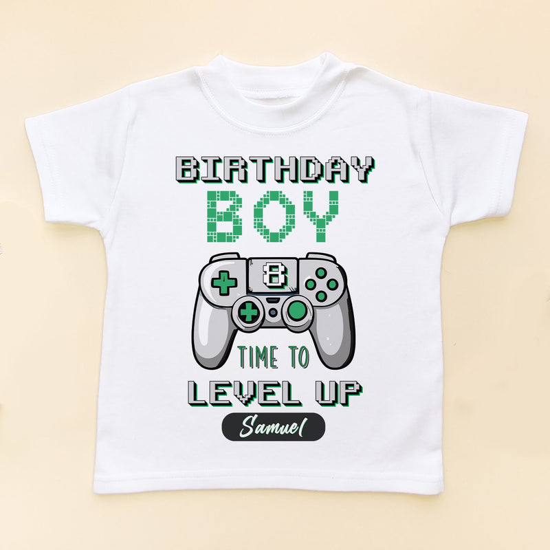 Level 8 Birthday Boy Gamer Personalised T Shirt - Little Lili Store (8828718416152)