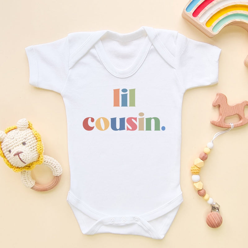 Lil Cousin Boy Rainbow Colours Baby Bodysuit - Little Lili Store (8098538783000)