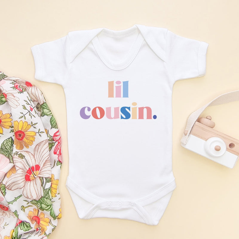 Lil Cousin Girl Rainbow Colours Baby Bodysuit - Little Lili Store (8098541306136)
