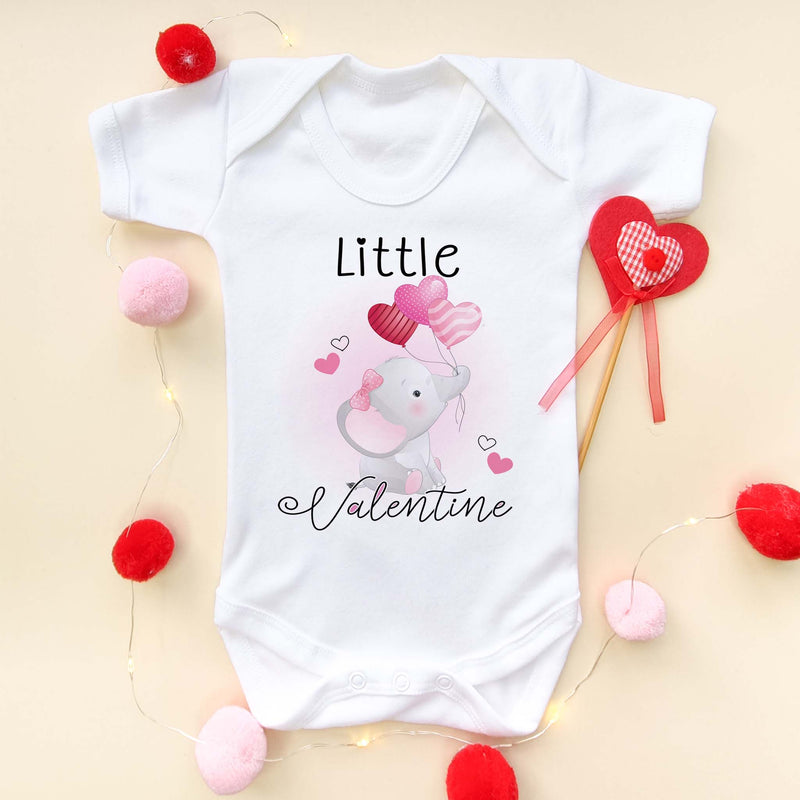 Little Valentine Cute Elephant Baby Bodysuit - Little Lili Store (5869974913096)