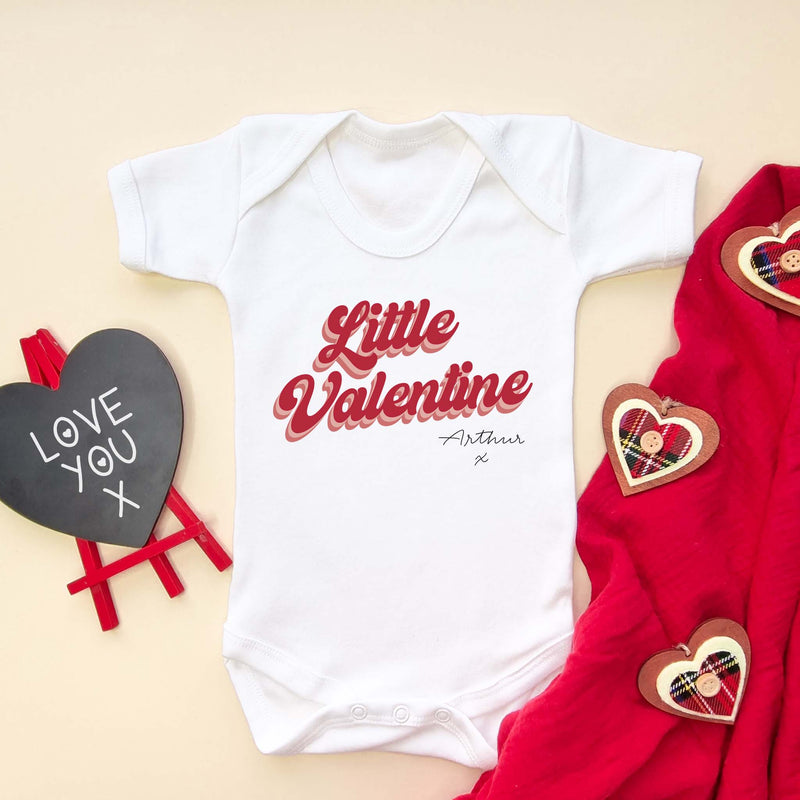 Little Valentine Personalised Baby Bodysuit - Little Lili Store (6605043138632)