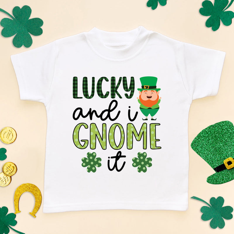 Lucky And I Gnome It Funny St Patrick's Day Toddler T Shirt - Little Lili Store (6609575706696)