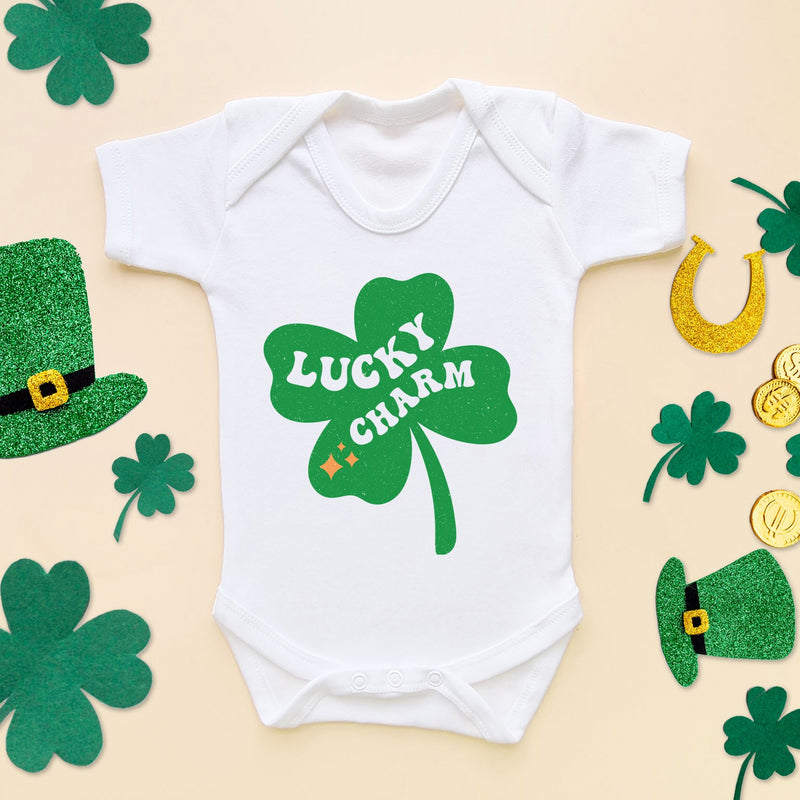 Lucky Charm Clover St Patrick's Day Baby Bodysuit - Little Lili Store (6609575084104)