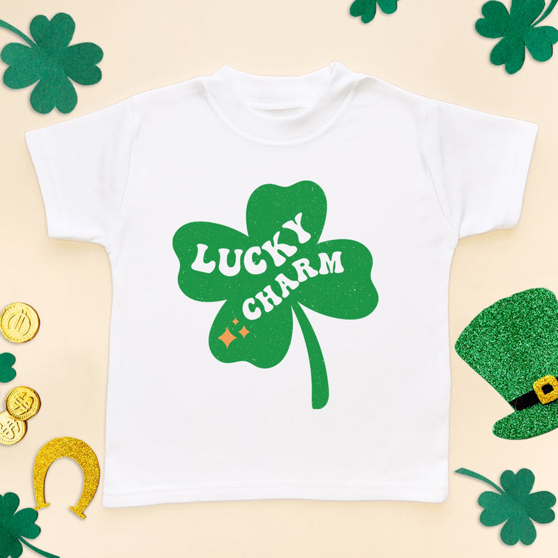 Lucky Charm Clover St Patrick's Day Toddler T Shirt - Little Lili Store (6609576329288)