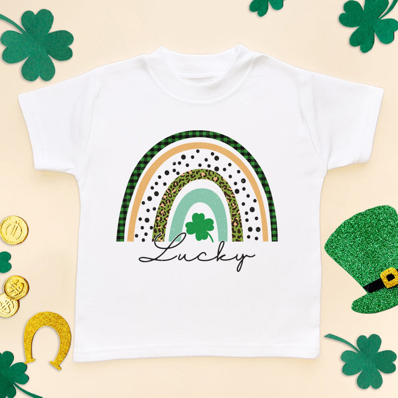 Lucky Rainbow St Patrick's Day Toddler T Shirt - Little Lili Store (6609576362056)