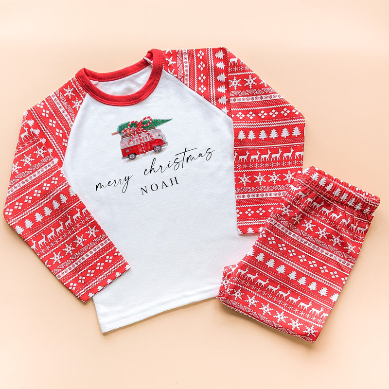 Merry Christmas Personalised Pyjamas Set - Little Lili Store (8754457837848)