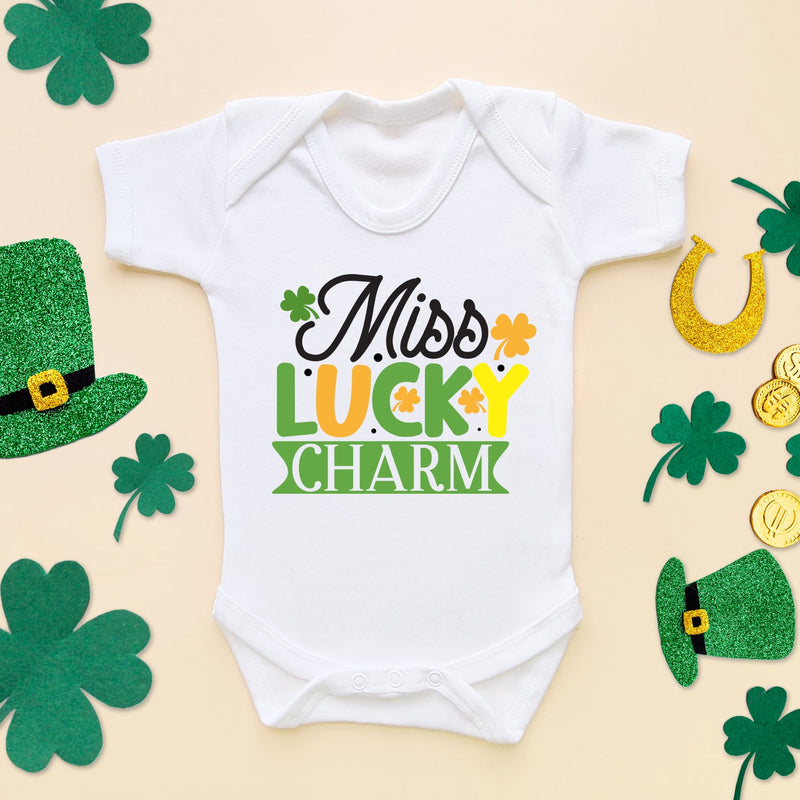 Miss Lucky Charm St Patrick's Day Baby Bodysuit - Little Lili Store (6609574363208)
