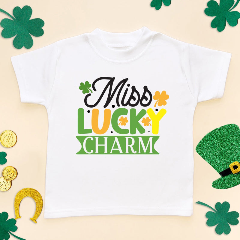 Miss Lucky Charm St Patrick's Day Toddler T Shirt - Little Lili Store (6609575444552)