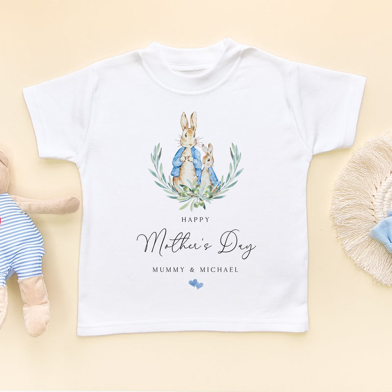 Mother's Day Peter Rabbit Inspired Boy Personalised Kids & Toddler T Shirt - Little Lili Store (8902944260376)
