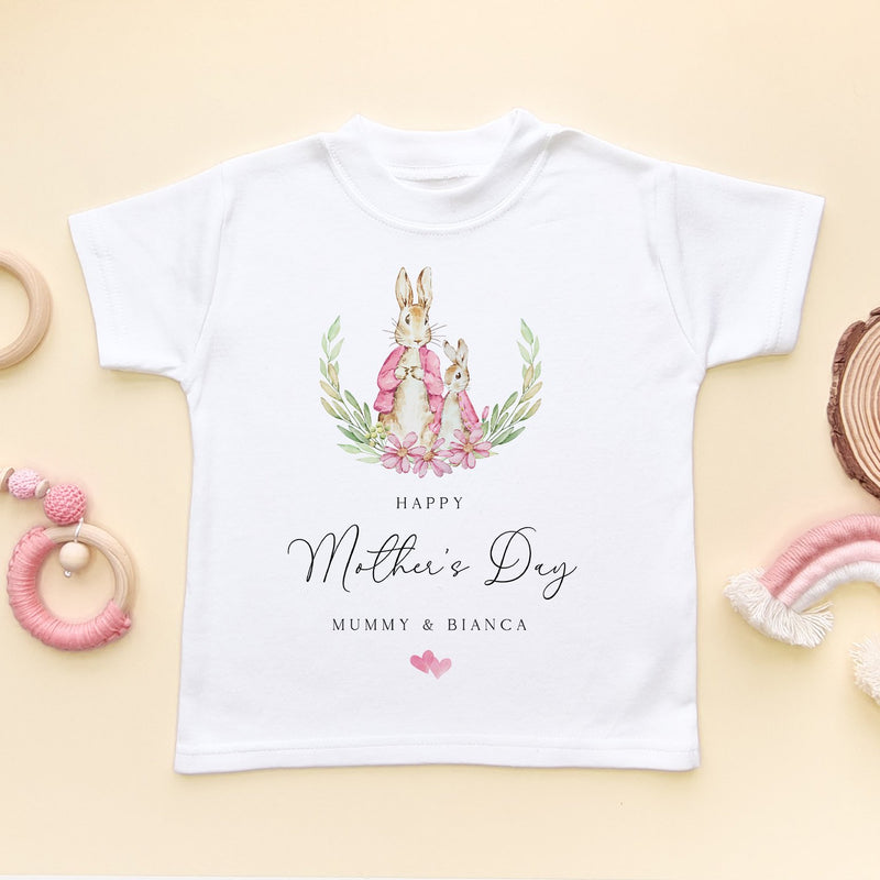 Mother's Day Peter Rabbit Inspired Girl Personalised Kids & Toddler T Shirt - Little Lili Store (8902945931544)